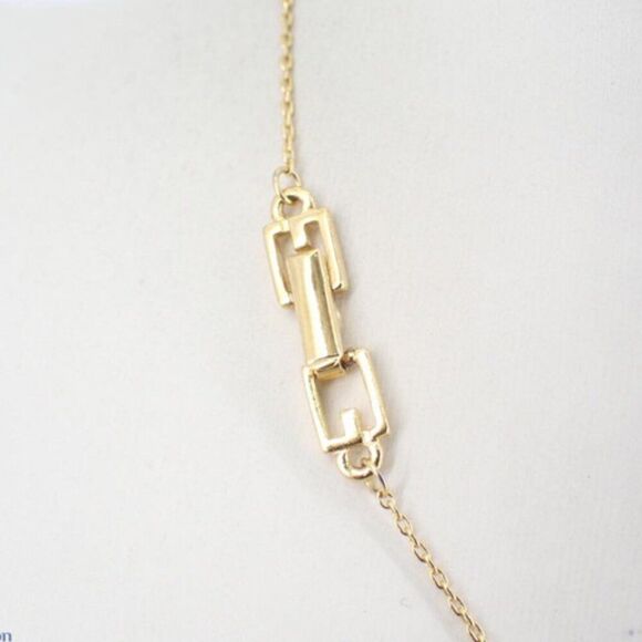 Givenchy Vintage Signed Gold Crystal Art Deco Style Necklace 16" ✨ - Picture 2 of 4
